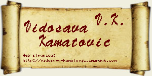 Vidosava Kamatović vizit kartica